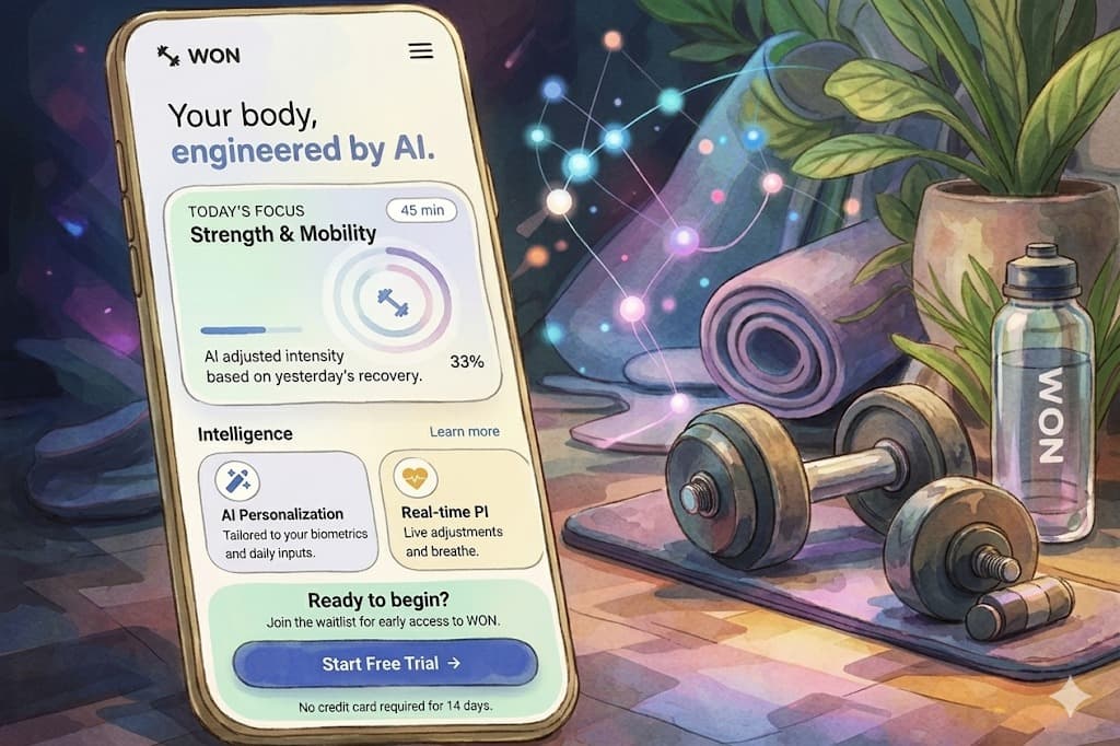 Screenshot of WON - Workout AI Planner project